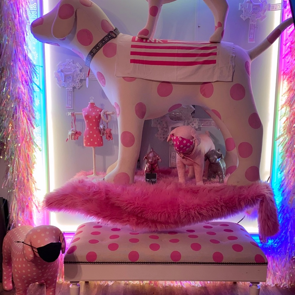 NOT FOR SALE PINK BENCH just showing